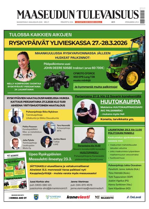 Maaseudun Tulevaisuus 9.3.2026