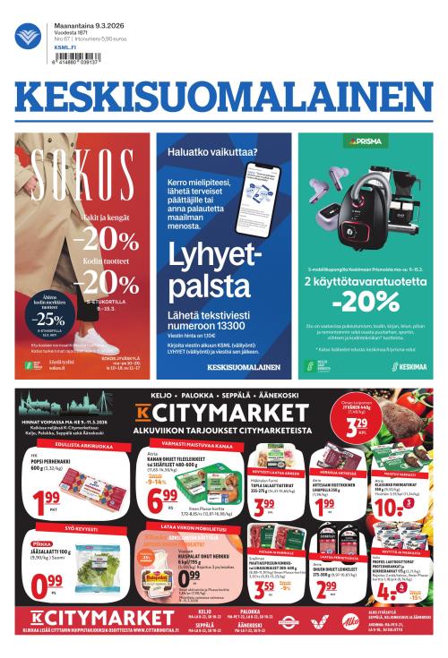 Keskisuomalainen 9.3.2026
