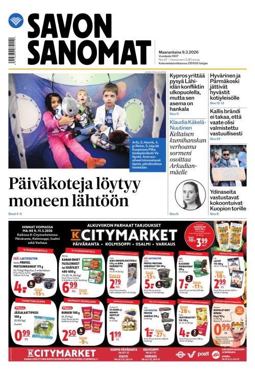 Savon Sanomat 9.3.2026