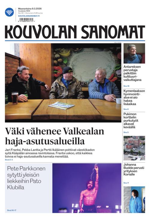 Kouvolan Sanomat 9.3.2026