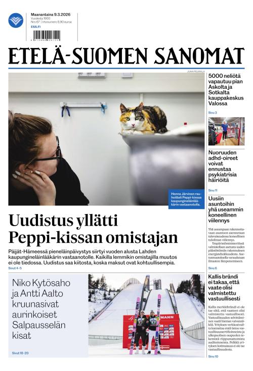 Etelä-Suomen Sanomat 9.3.2026