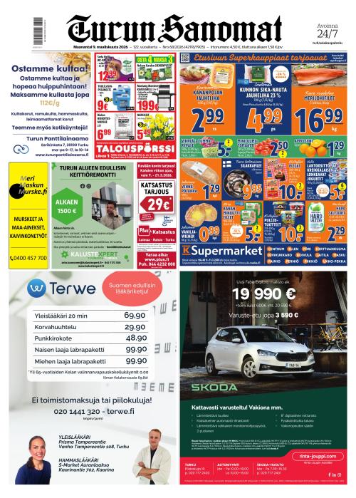 Turun Sanomat 9.3.2026
