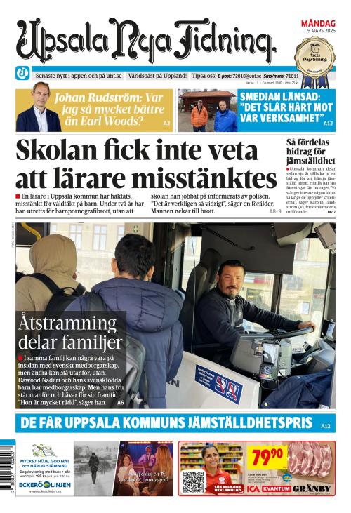 Upsala Nya Tidning 9.3.2026