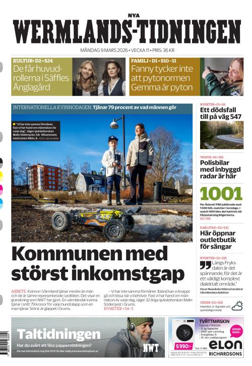 Nya Wermlands-Tidningen 9.3.2026