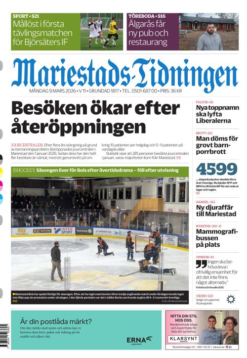 Mariestads-Tidningen 9.3.2026