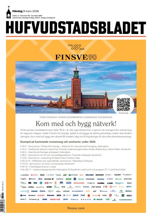 Hufvudstadsbladet 9.3.2026