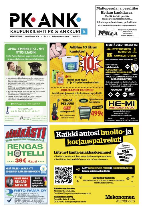 Kaupunkilehti Ankkuri 11.3.2026