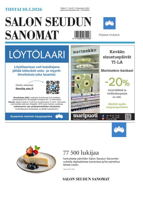 Salon Seudun Sanomat 10.3.2026