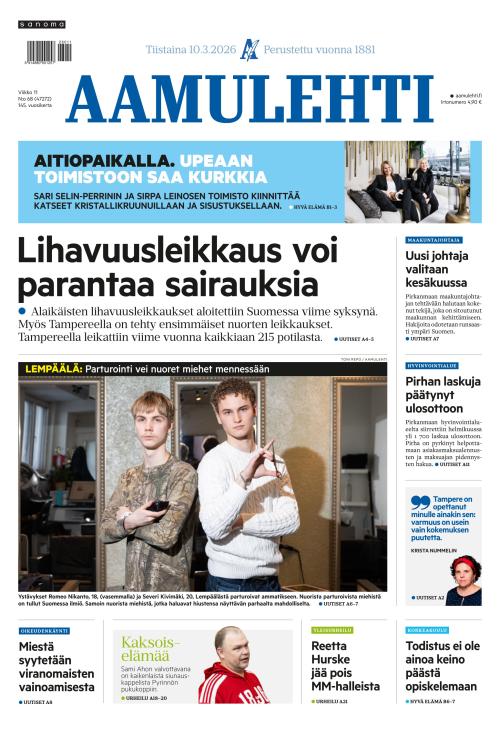 Aamulehti 10.3.2026