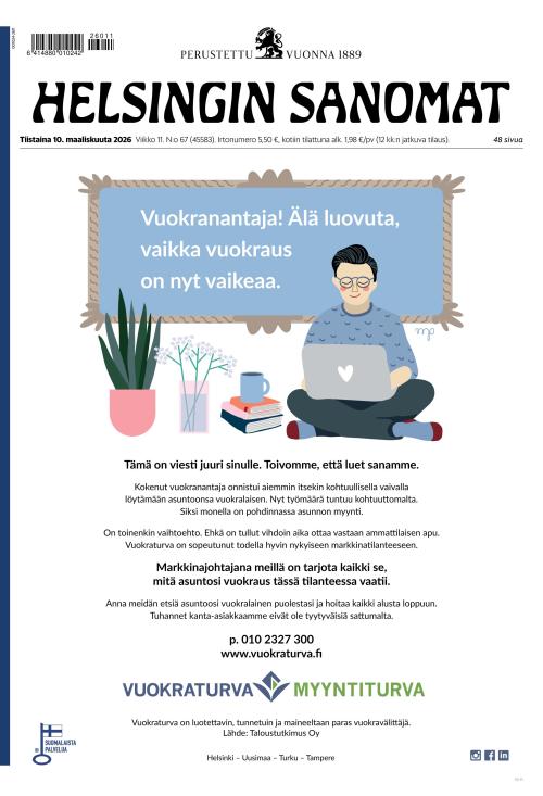 Helsingin Sanomat 10.3.2026