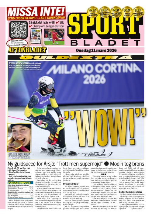 Aftonbladet Sportbladet 11.3.2026