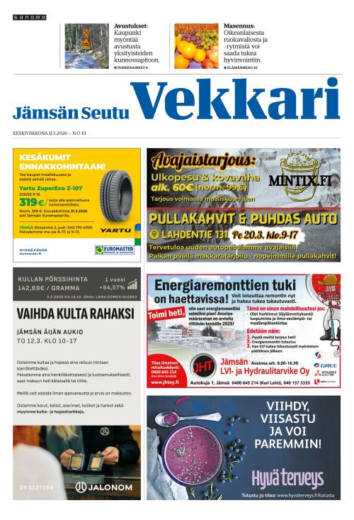 Jämsän Seutu ja Vekkari 11.3.2026