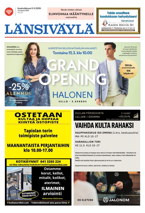 Länsiväylä 11.3.2026