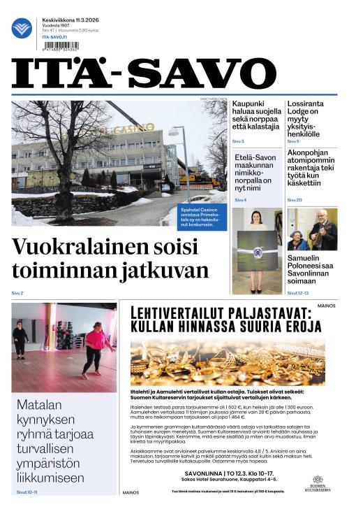 Itä-Savo 11.3.2026