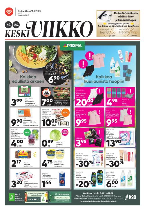 KS Keskiviikko (Kouvolan Sanomat ja Kymen Sanomat -liitteet) 11.3.2026