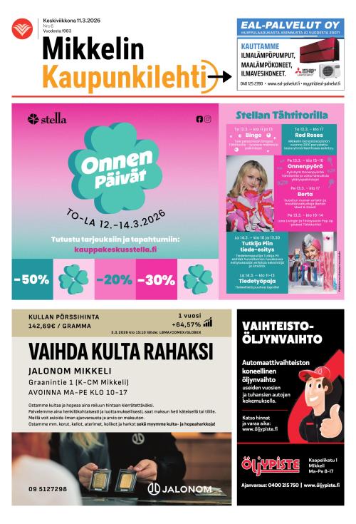 Mikkelin kaupunkilehti 11.3.2026
