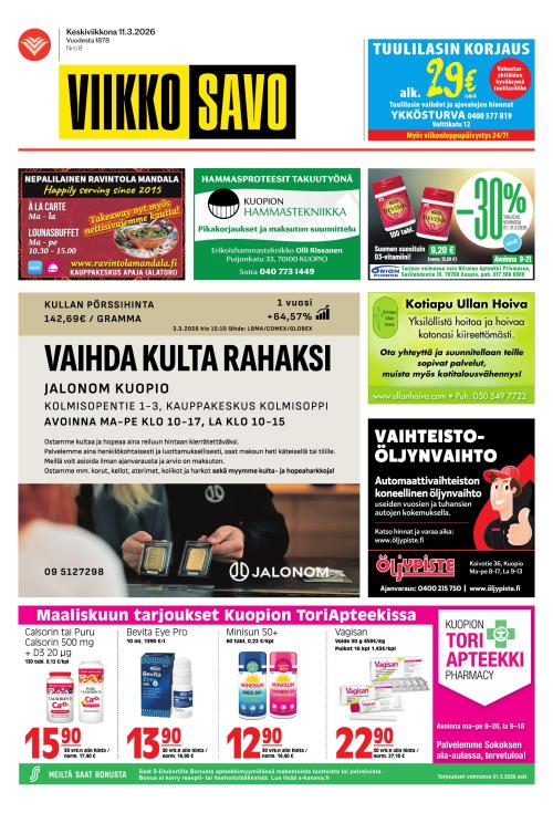Viikkosavo 11.3.2026