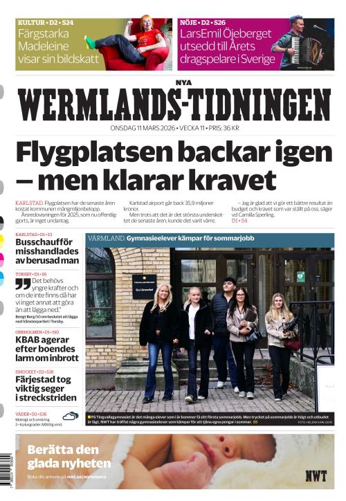 Nya Wermlands-Tidningen 11.3.2026