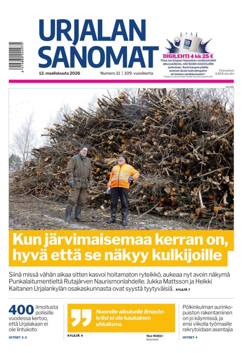 Urjalan Sanomat 12.3.2026