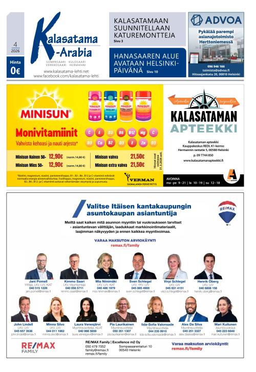 Kalasatama-Arabia 12.3.2026