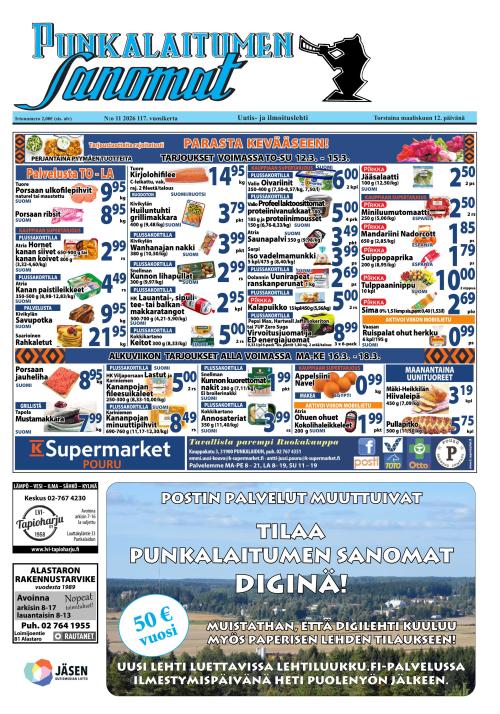 Punkalaitumen Sanomat 12.3.2026