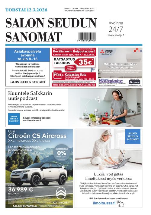Salon Seudun Sanomat 12.3.2026