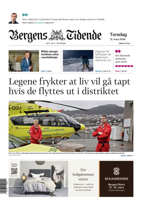 Bergens Tidende 12.3.2026