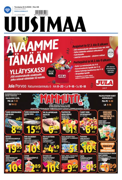 Uusimaa 12.3.2026