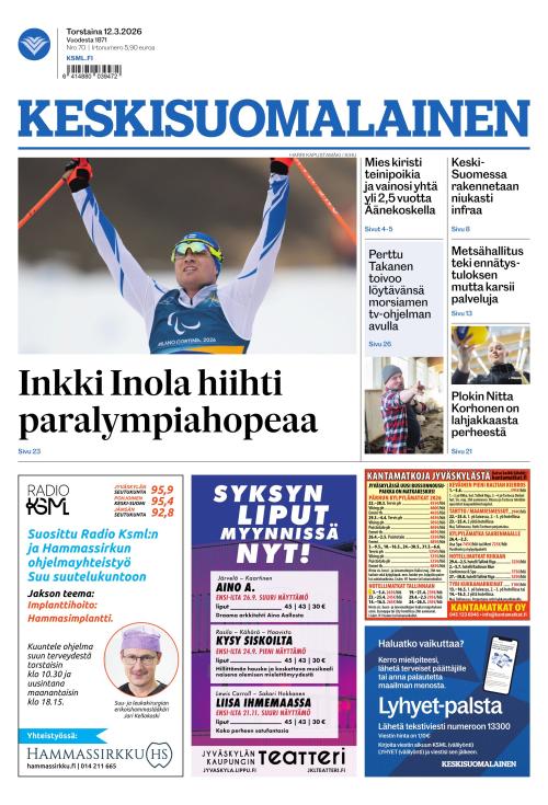 Keskisuomalainen 12.3.2026