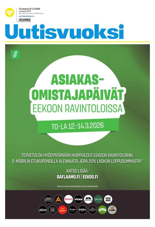 Uutisvuoksi 12.3.2026