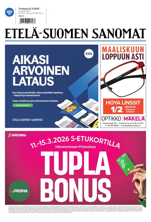 Etelä-Suomen Sanomat 12.3.2026
