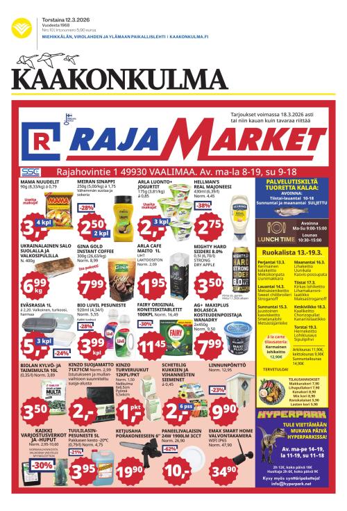 Kaakonkulma 12.3.2026