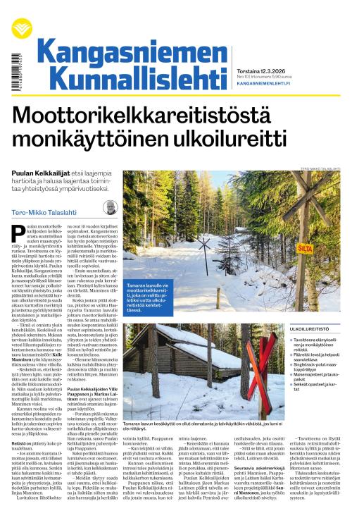 Kangasniemen kunnallislehti 12.3.2026