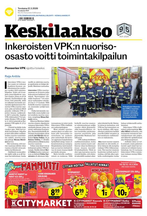 Keskilaakso 12.3.2026