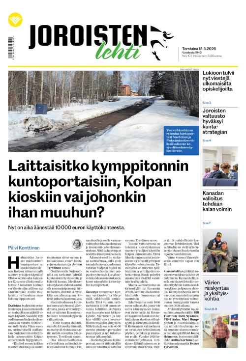 Joroisten Lehti 12.3.2026