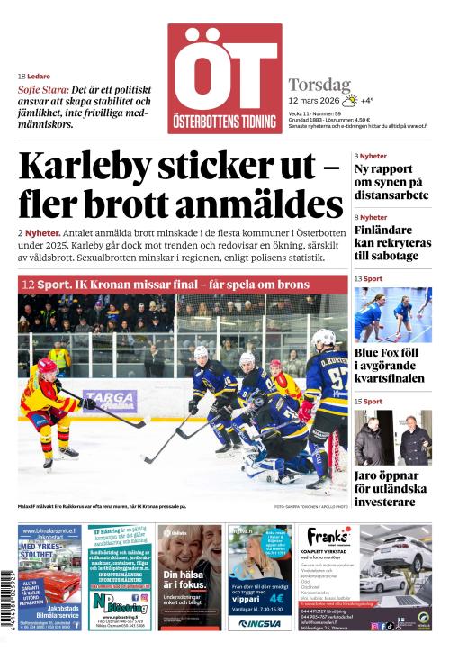 Österbottens Tidning 12.3.2026