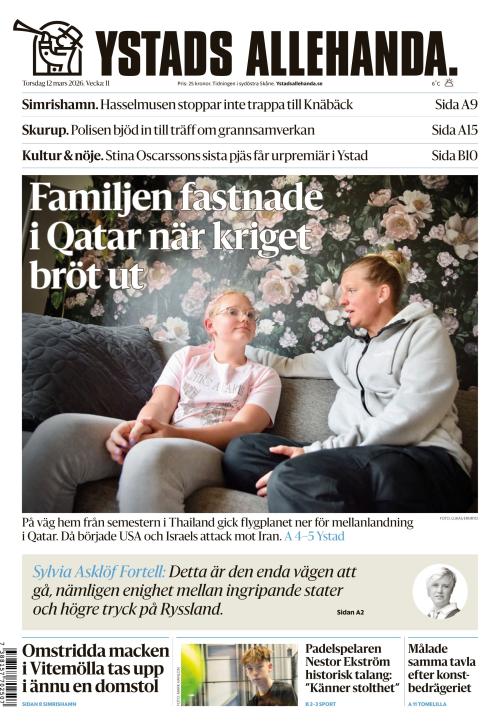 Ystads Allehanda 12.3.2026