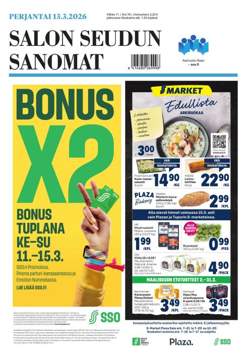 Salon Seudun Sanomat 13.3.2026