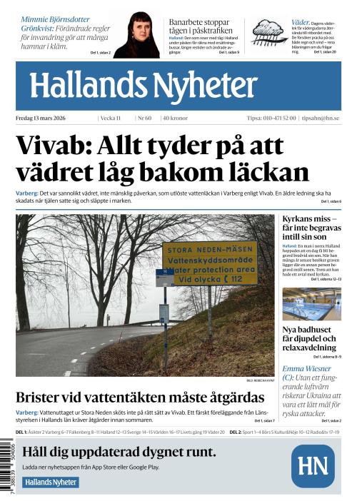 Hallands Nyheter 13.3.2026