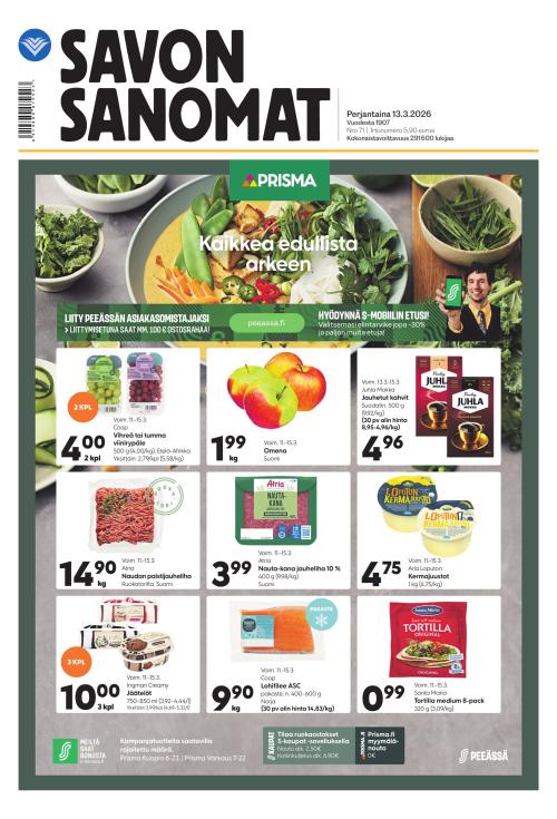 Savon Sanomat 13.3.2026