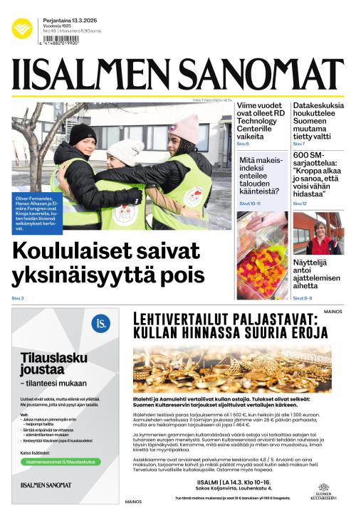 Iisalmen Sanomat 13.3.2026