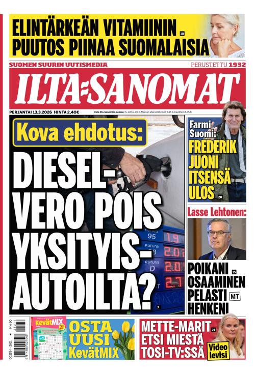 Ilta-Sanomat 13.3.2026