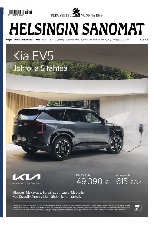 Helsingin Sanomat 13.3.2026