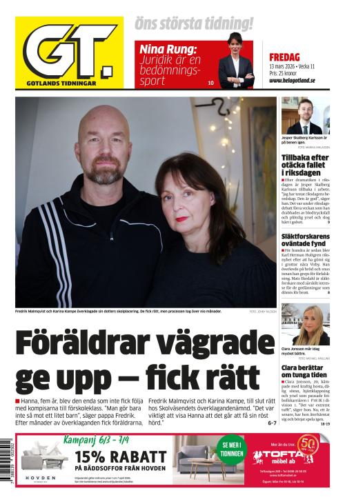 Gotlands Tidningar 13.3.2026