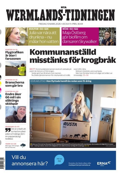 Nya Wermlands-Tidningen 13.3.2026