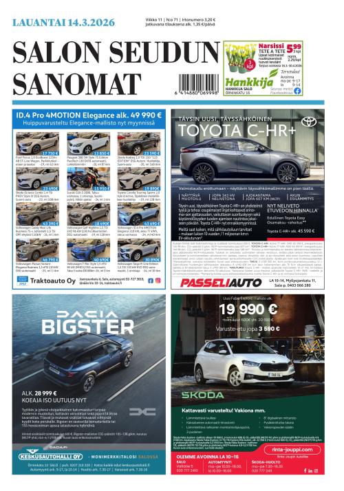 Salon Seudun Sanomat 14.3.2026