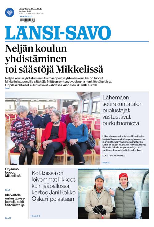 Länsi-Savo 14.3.2026