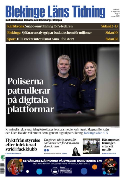 Blekinge Läns Tidning 14.3.2026