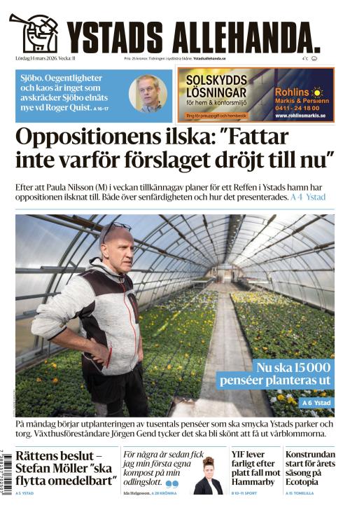 Ystads Allehanda 14.3.2026