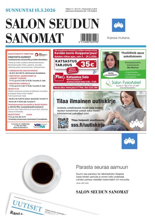 Salon Seudun Sanomat 15.3.2026